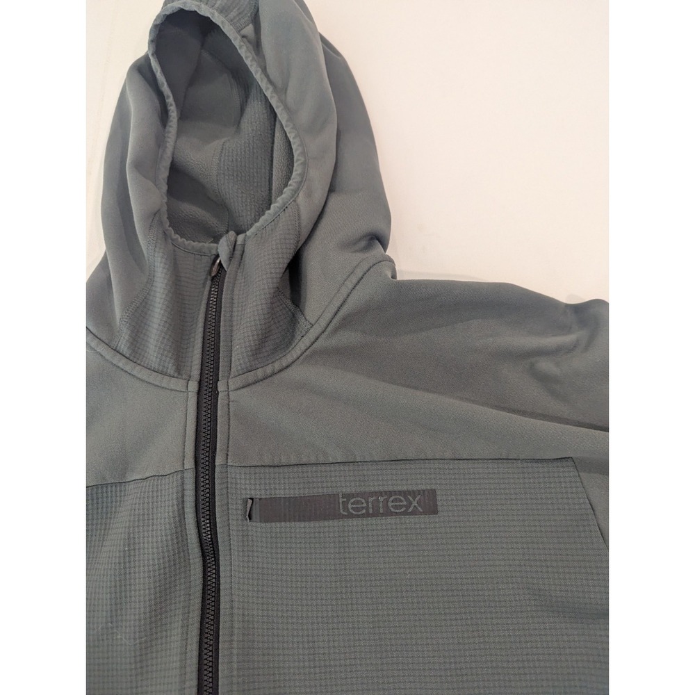 Adidas Terrex Mens Grey Fleece Full Zip Jacket Gorpcore Outdoor XL